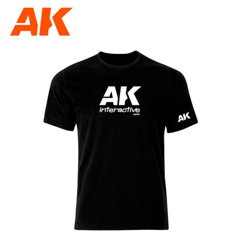 AK Interactive AK051 AK OFFICIAL T-SHIRT BLACK (WHITE LOGO) size "M" - Rövid ujjú póló