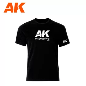   AK Interactive AK054 AK OFFICIAL T-SHIRT BLACK (WHITE LOGO) size "XXL" - Rövid ujjú póló