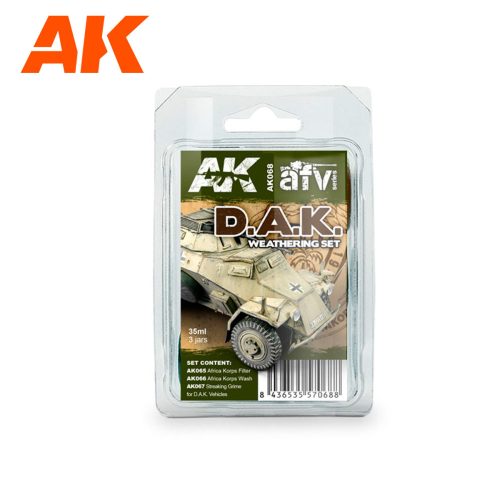 AK Interactive AK068 AFRIKA KORPS WEATHERING SET - DAK járművekhez