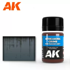   AK Interactive AK069 STREAKING GRIME FOR PANZER GREY VEHICLES - kosz csíkok szürke páncélozott járművekhez