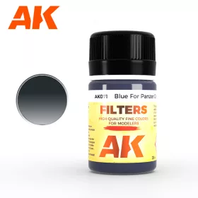   AK Interactive AK071 BLUE FILTER FOR PANZER GREY VEHICLES  - filter szürke páncélozott járművekhez
