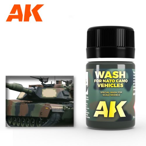 AK Interactive AK075 WASH FOR NATO VEHICLES - bemosó NATO járművekhez