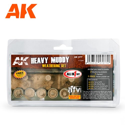 AK Interactive AK077 HEAVY MUDDY SET - sár effekt