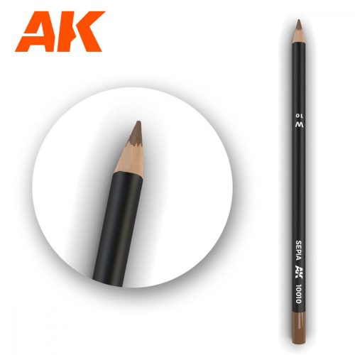 AK Interactive AK10010 Watercolor Pencil Sepia - Weathering ceruza