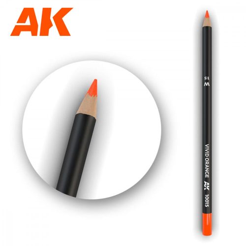 AK Interactive AK10015 Watercolor Pencil Vivid Orange - Narancssárga Weathering ceruza