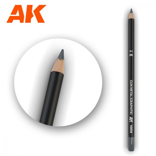 AK Interactive AK10018 Watercolor Pencil Gun Metal (Graphite) - Fegyverszín Weathering ceruza