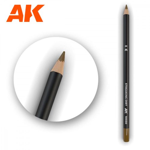 AK Interactive AK10030 Watercolor Pencil Streaking Dirt - Koszcsík Weathering ceruza