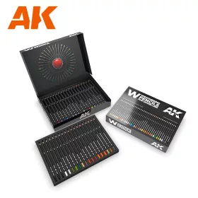   AK Interactive AK10047 WEATHERING PENCILS DELUXE EDITION BOX - Weathering ceruza készlet, 37 db