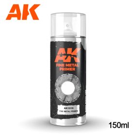   AK Interactive AK1016 Fine Metal Primer - fém alapozó sprayfesték makettezéshez 150 ml
