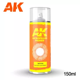   AK Interactive AK1018 Microfiller Primer - hézagtömítő alapozó sprayfesték makettezéshez 150 ml