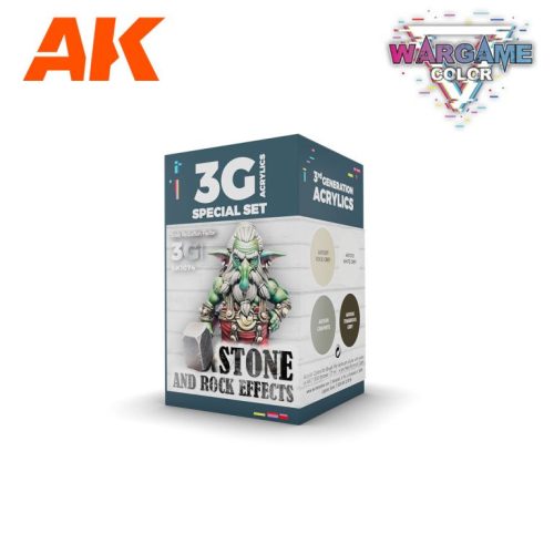 AK Interactive AK1074 Wargame Color Set - Stone and Rock Effects