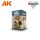 AK Interactive AK1077 Wargame Color Set -  Non Metallic Metal Gold (W. B.)