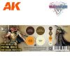 AK Interactive AK1077 Wargame Color Set -  Non Metallic Metal Gold (W. B.)