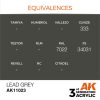 AK Interactive AK11023 Lead Grey 17 ml akril makett festék