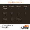 AK Interactive AK11027 Rubber Black 17 ml akril makett festék