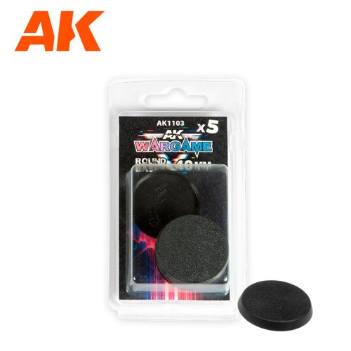 AK Interactive AK1103 Plastic Wargame Bases - ROUND BASE 40mm