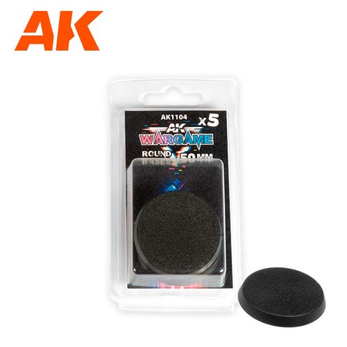 AK Interactive AK1104 Plastic Wargame Bases - ROUND BASE 50mm