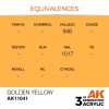 AK Interactive AK11041 Golden Yellow 17 ml akril makett festék