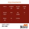 AK Interactive AK11095 Dirty Red 17 ml akril makett festék