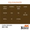 AK Interactive AK11109 Dark Brown 17 ml akril makett festék