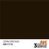 AK Interactive AK11112 Grim Brown 17 ml akril makett festék