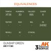 AK Interactive AK11150 Gunship Green, 17 ml akril makett festék