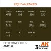 AK Interactive AK11158 Reflective Green, 17 ml akril makett festék