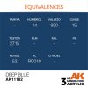 AK Interactive AK11182 Deep Blue, 17 ml akril makett festék