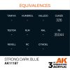 AK Interactive AK11187 Strong Dark Blue, 17 ml akril makett festék