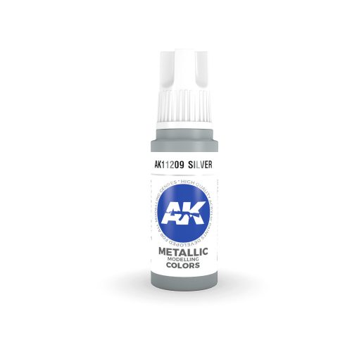 AK Interactive AK11209 Silver, 17 ml akril makett festék