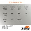 AK Interactive AK11210 Natural Steel, 17 ml akril makett festék