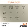 AK Interactive AK11211 Oily Steel, 17 ml akril makett festék