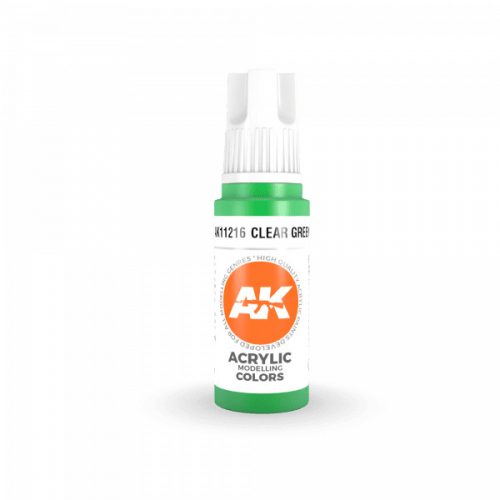 AK Interactive AK11216 Clear Green, 17 ml akril makett festék