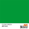 AK Interactive AK11216 Clear Green, 17 ml akril makett festék