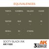 AK Interactive AK11222 Sooty Black INK, 17 ml akril makett festék