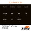 AK Interactive AK11223 Carbon Black INK, 17 ml akril makett festék