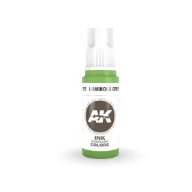   AK Interactive AK11225 Luminous Green INK, 17 ml akril makett festék