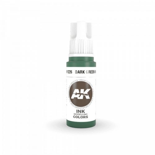 AK Interactive AK11226 Dark Green INK, 17 ml akril makett festék