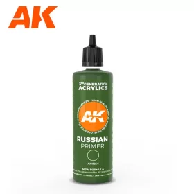   AK Interactive AK11246 Russian green surface Primer 100ml - akril alapozó makett festék