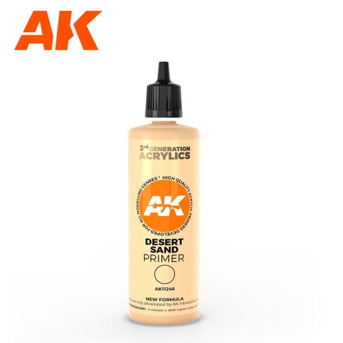 AK Interactive AK11248 Desert sand surface Primer 100ml - akril alapozó makett festék