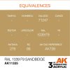 AK Interactive AK11325 RAL 1039 F9 Sandbeige 17 ml akril makett festék