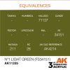 AK Interactive AK11335 Nº1 Light Green (FS34151) 17 ml akril makett festék