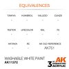 AK Interactive AK11372 Washable White Paint 17 ml mosható akril makett festék