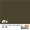 AK Interactive AK11381 British Dark Olive Green PFI 17 ml akril makett festék