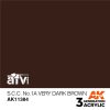 AK Interactive AK11384 S.C.C. No.1A Very Dark Brown 17 ml akril makett festék