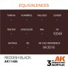 AK Interactive AK11406 Reddish Black 17 ml akril makett festék