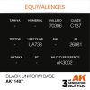 AK Interactive AK11407 Black Uniform Base 17 ml akril makett festék