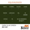 AK Interactive AK11421 Dark Olive Green 17 ml akril makett festék