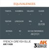 AK Interactive AK11439 French Greyish Blue 17 ml akril makett festék