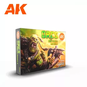   AK Interactive AK11600 ORCS AND GREEN CREATURES - 17 ml akril makett festék készlet